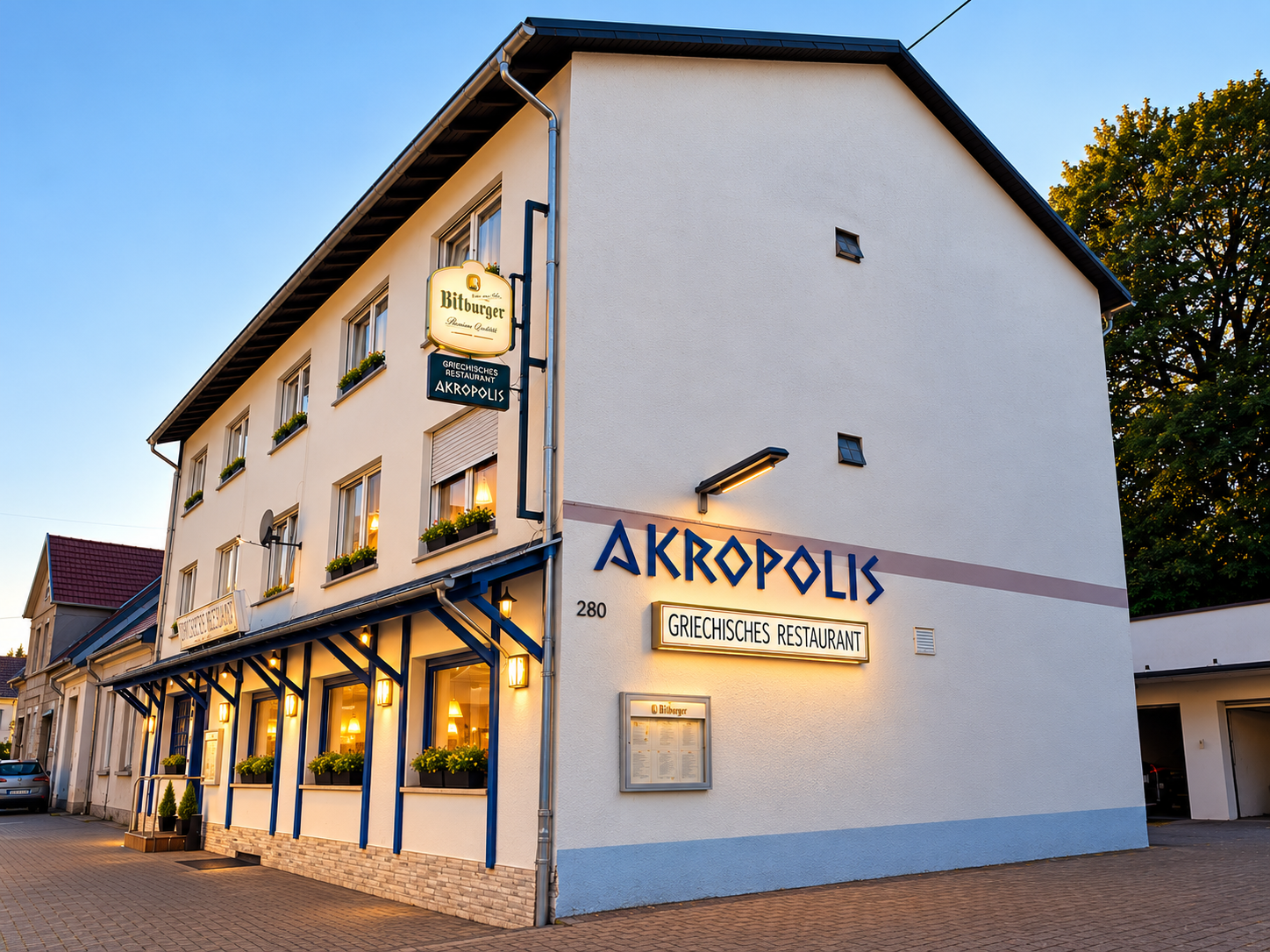Das Akropolis von der Seite
